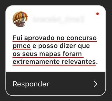 Depoimento 3 de aluno dos Mapas da Lulu